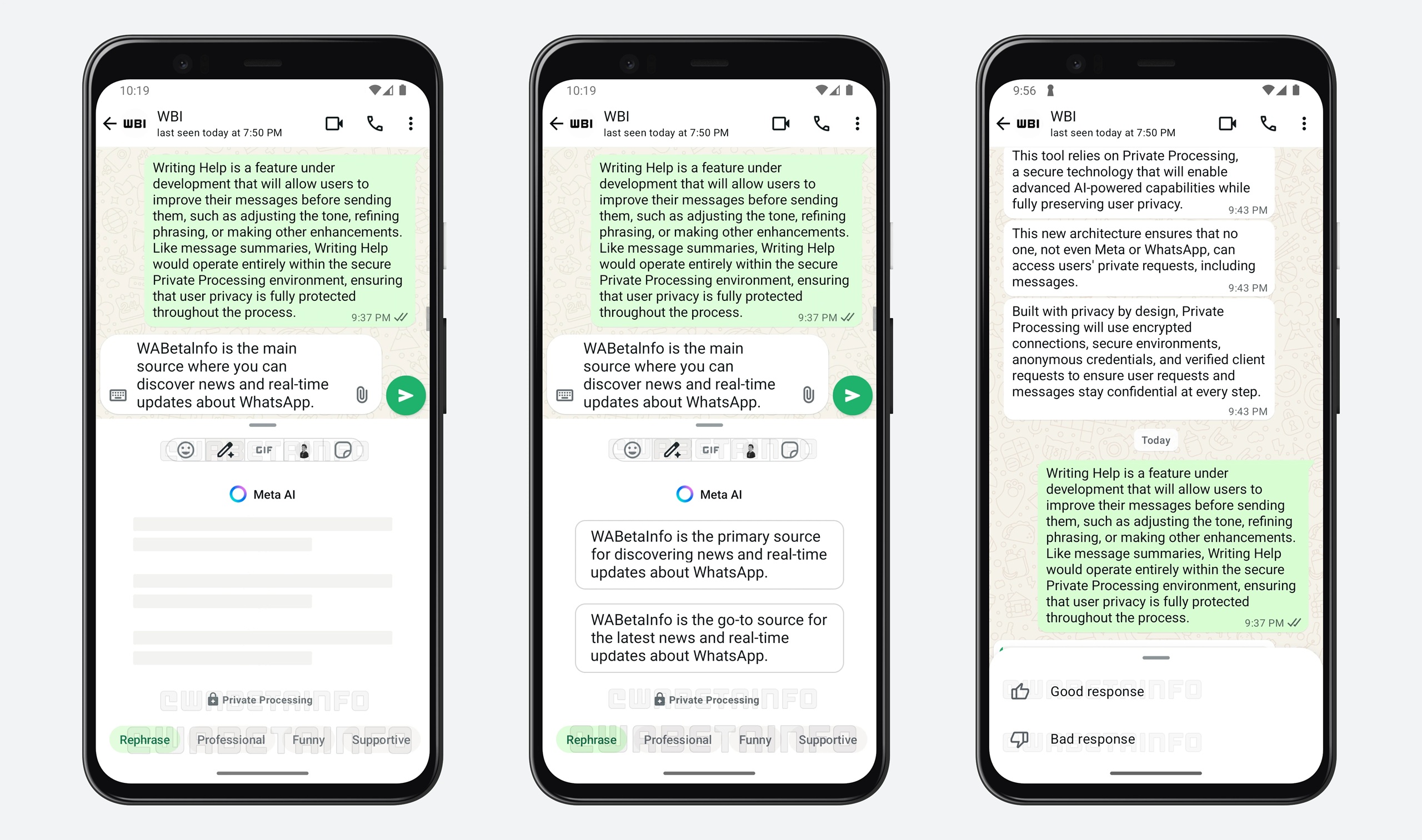 WhatsApp Beta v2.25.19.8 - lavori in corso strumenti miglioramento bozze IA - WBI
