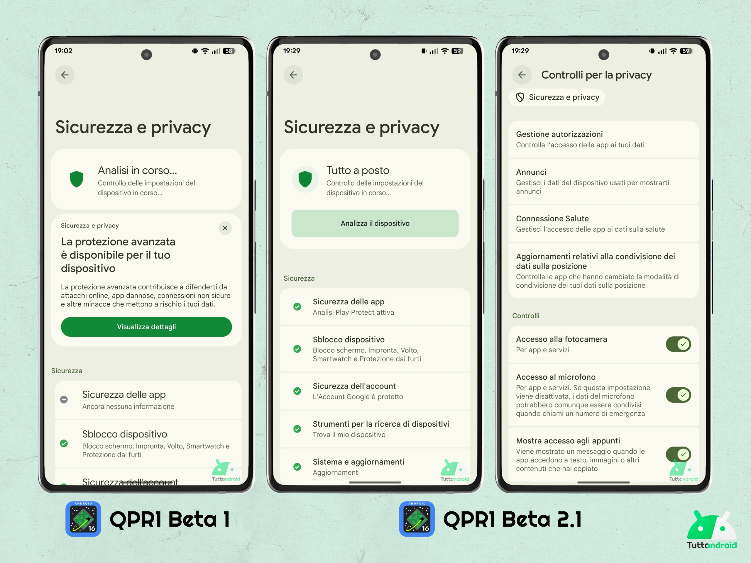 Android 16 QPR1 - Beta 2.1 - Sicurezza e privacy