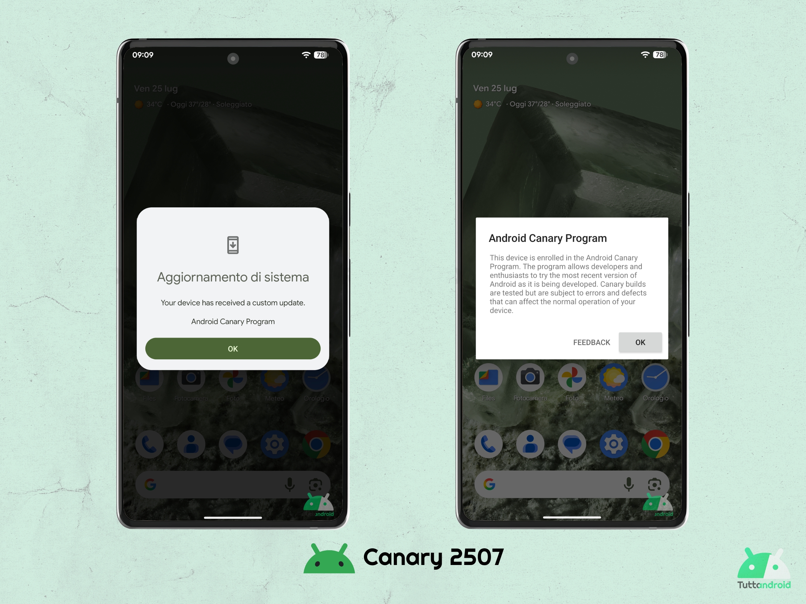 Android CANARY 202507 - Onboarding post riavvio