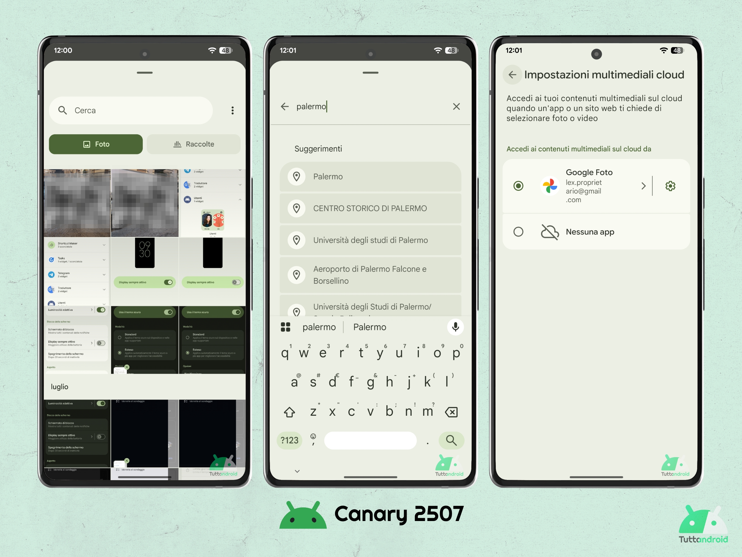 Android CANARY 202507 - Selettore media di sistema - novità