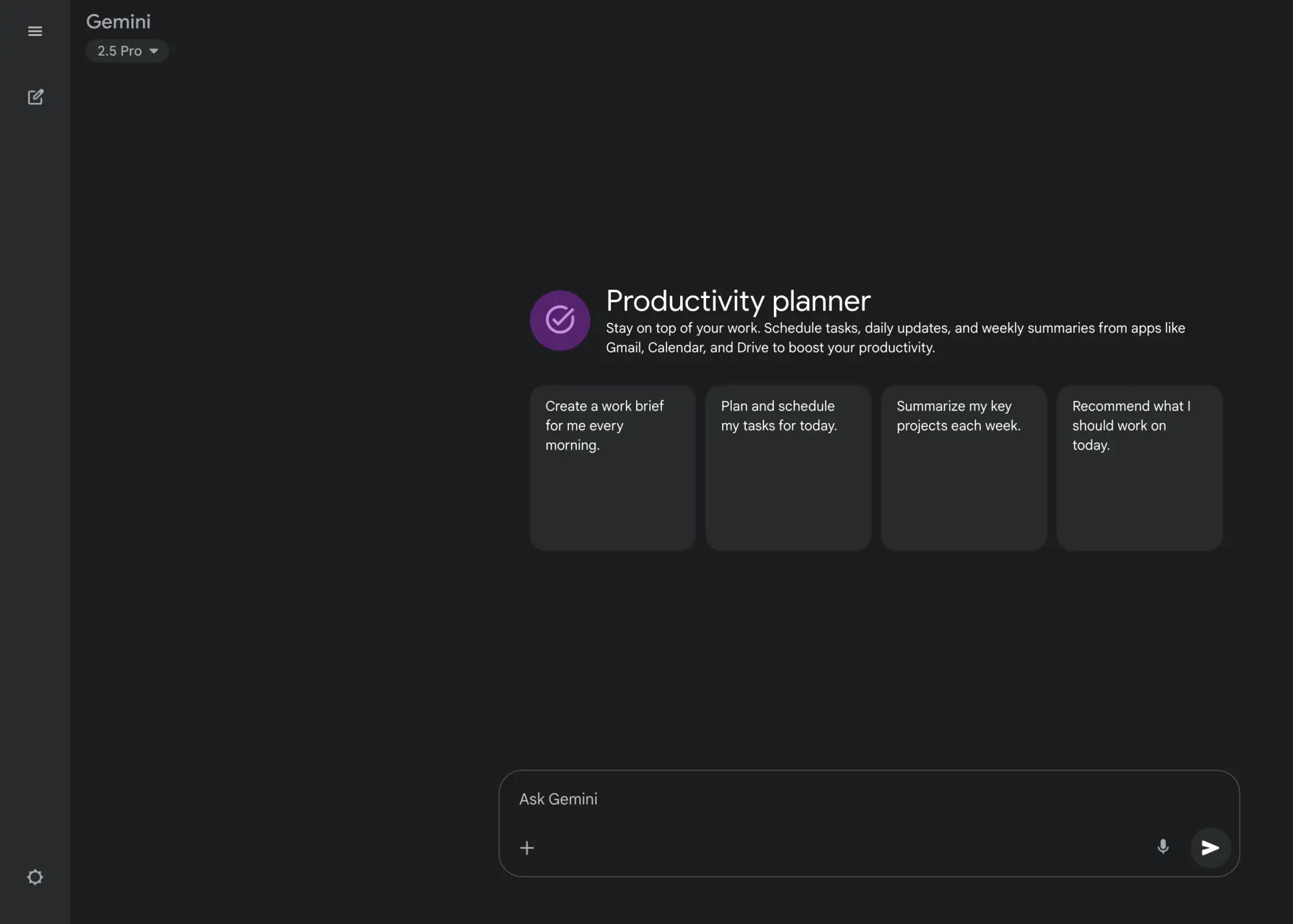 Gemini Productivity Planner Gem