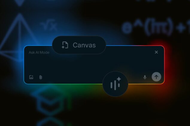 Google AI Mode PDF immagini Canva - Search Live Hero