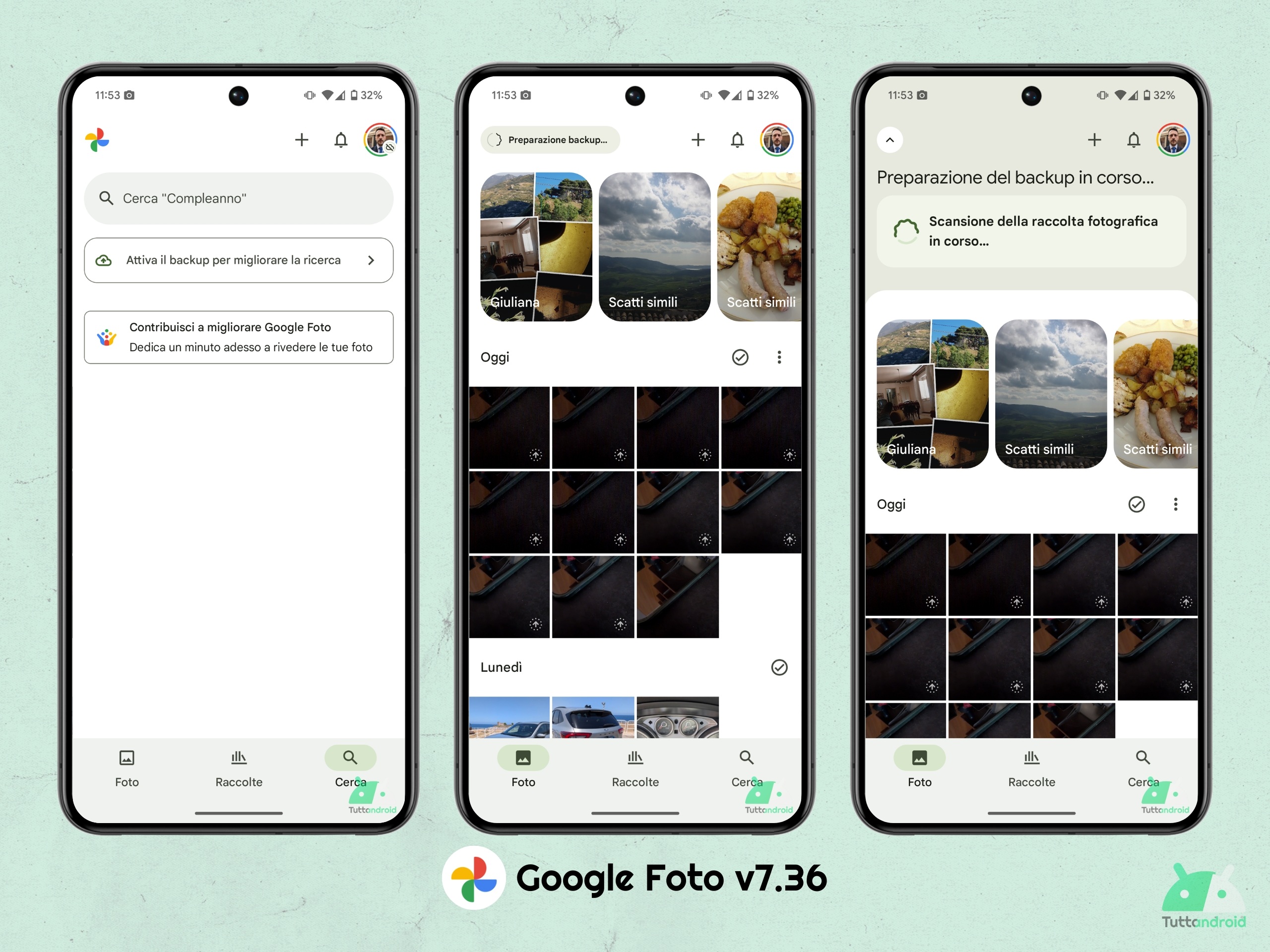 Google Foto v7.36 - Novità intestazione e backup
