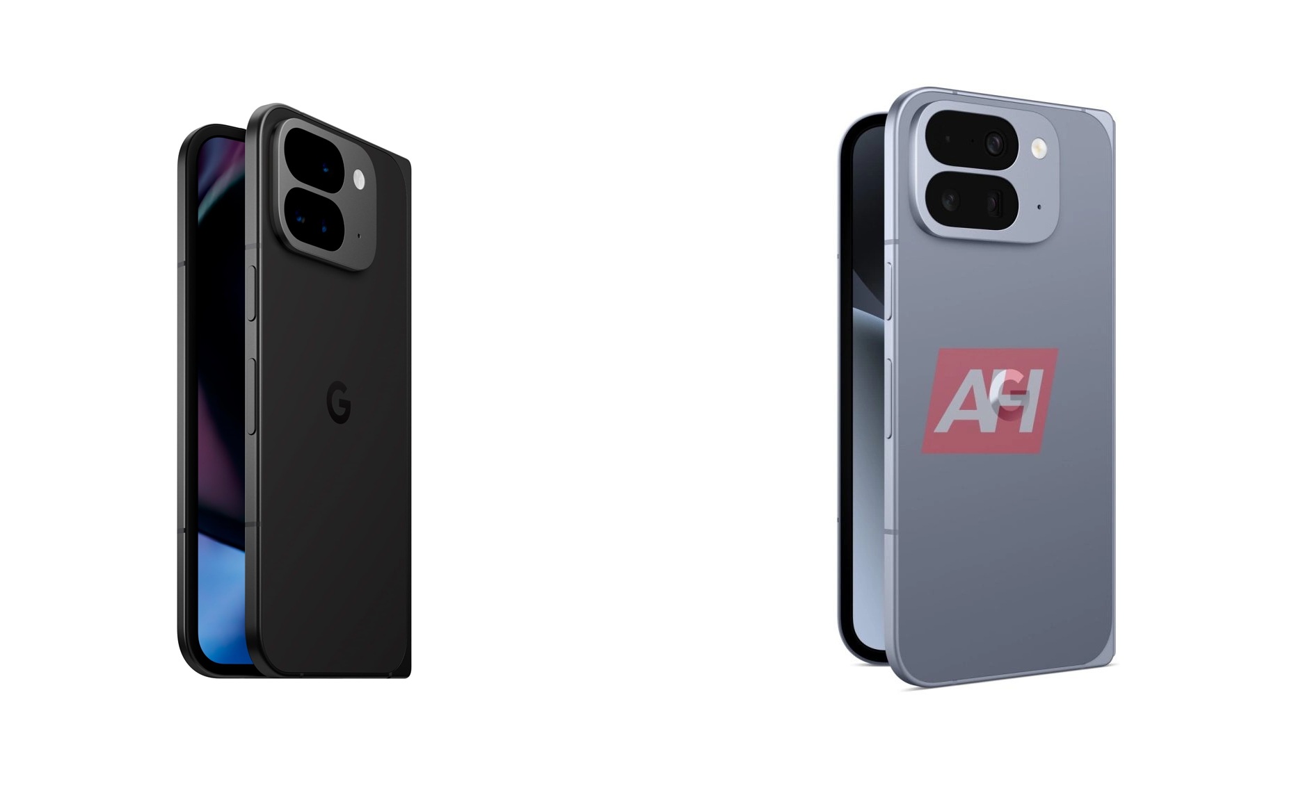 Google Pixel 9 Pro Fold vs Google Pixel 10 Pro Fold render AH