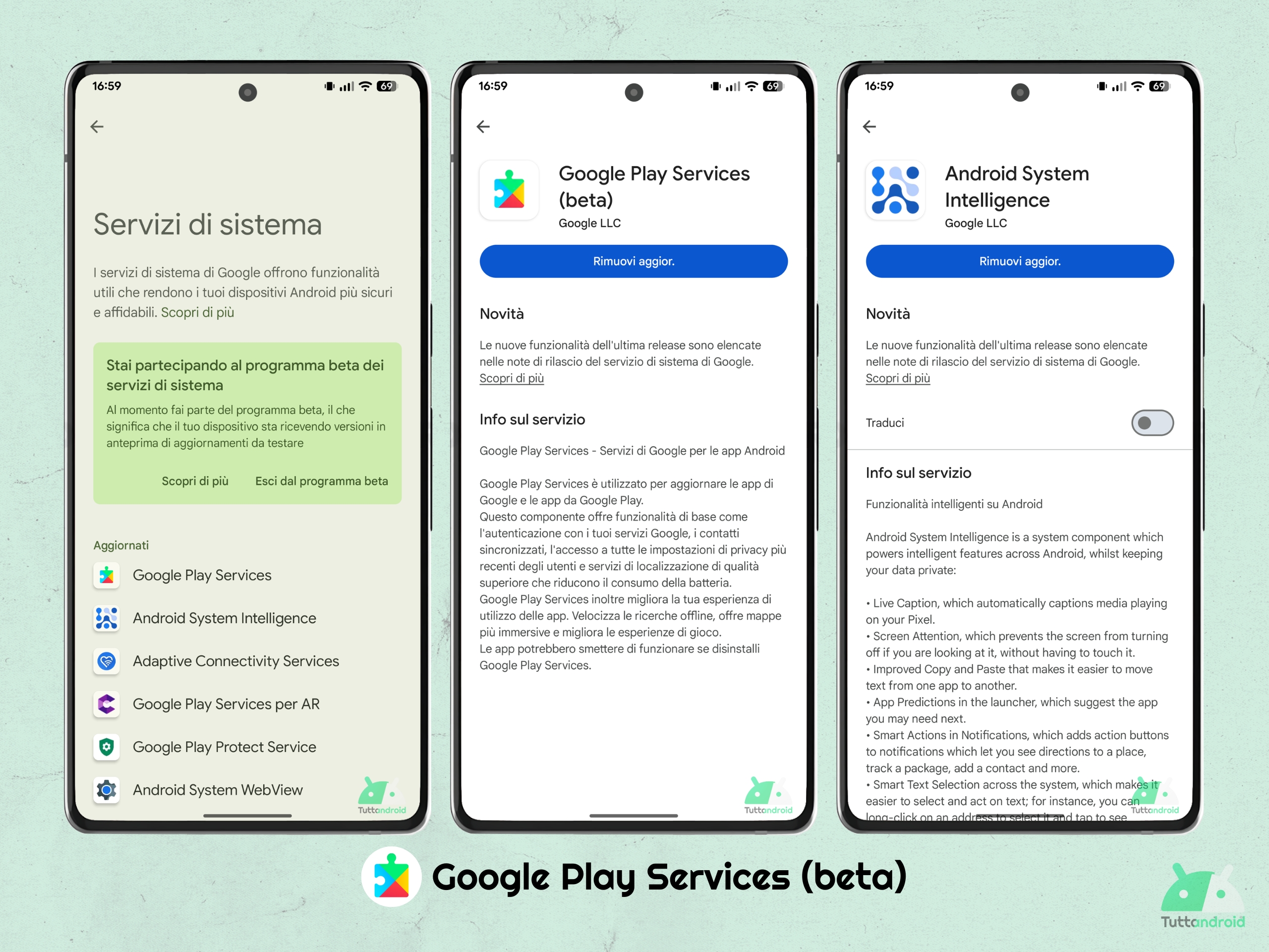 Google Play Services beta - Servizi di sistema