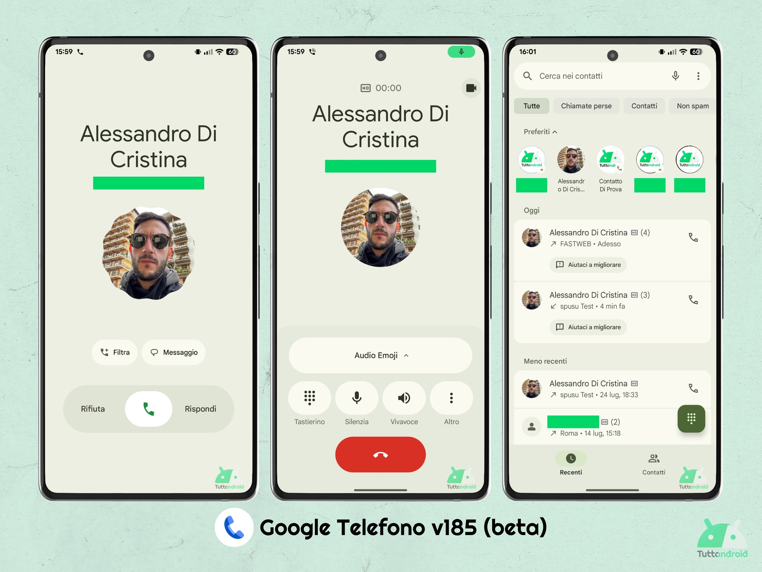 Google Telefono v185 beta - UI con Material 3 Expressive