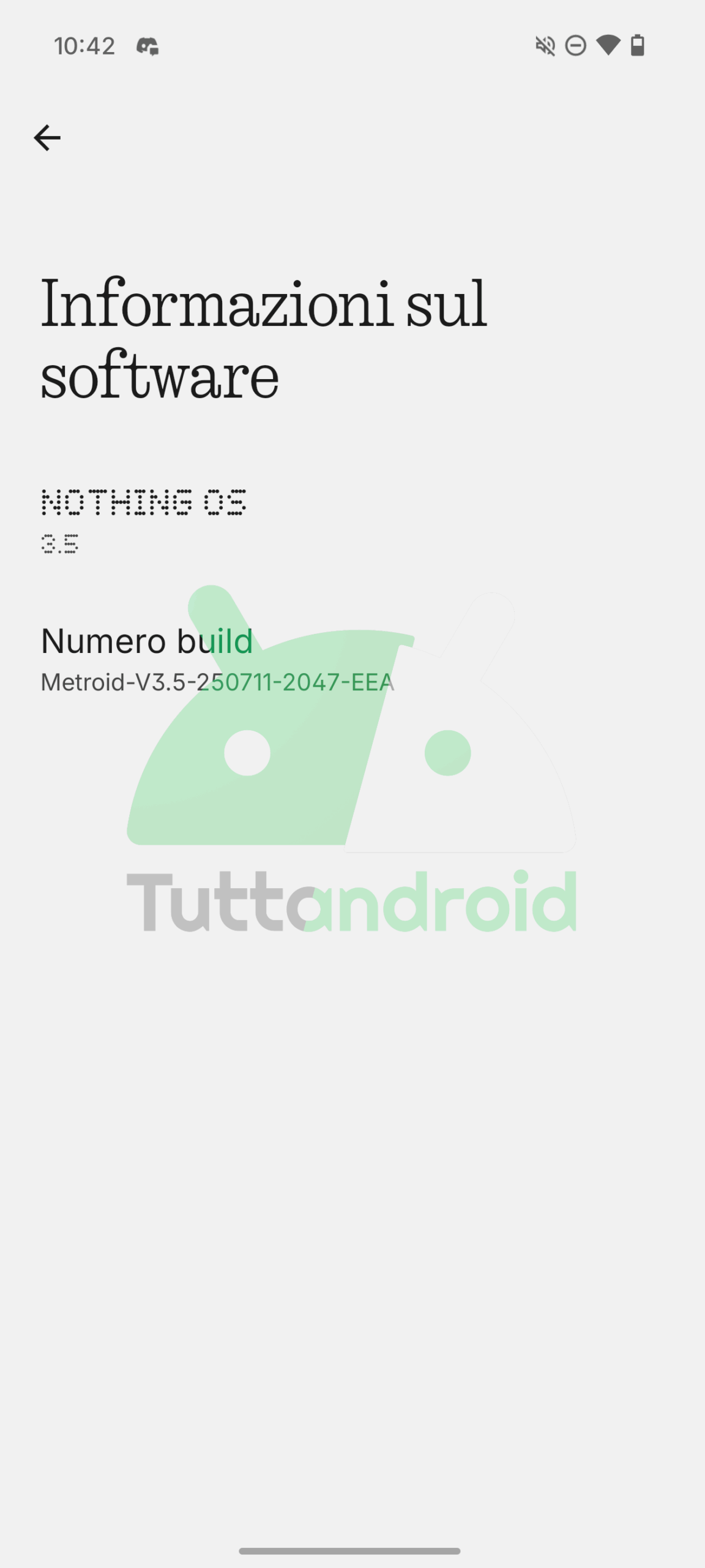 Nothing Phone (3) - aggiornamento Nothing OS V3.5-250711-2047