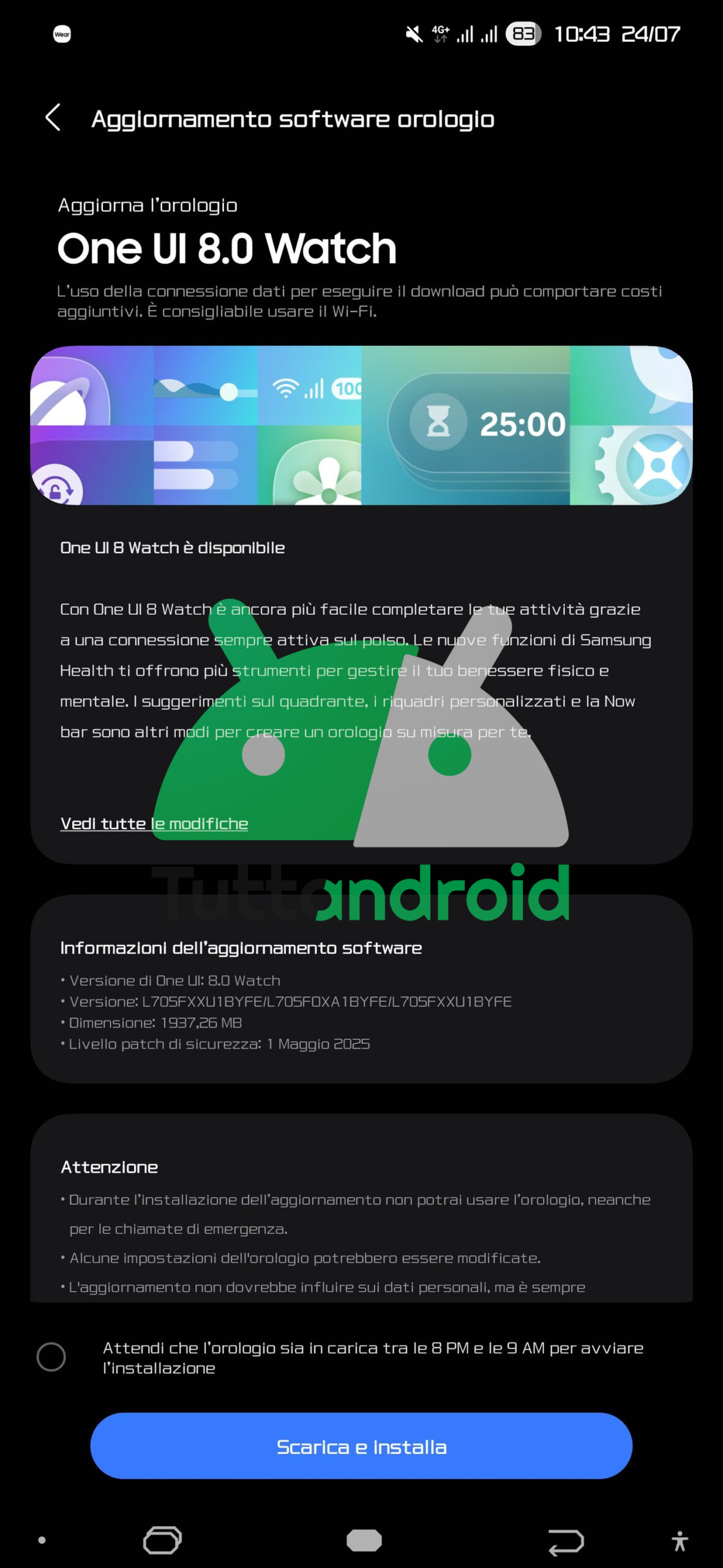 Samsung Galaxy Watch Ultra - L705FXXU1BYFE One UI 8.0 Watch