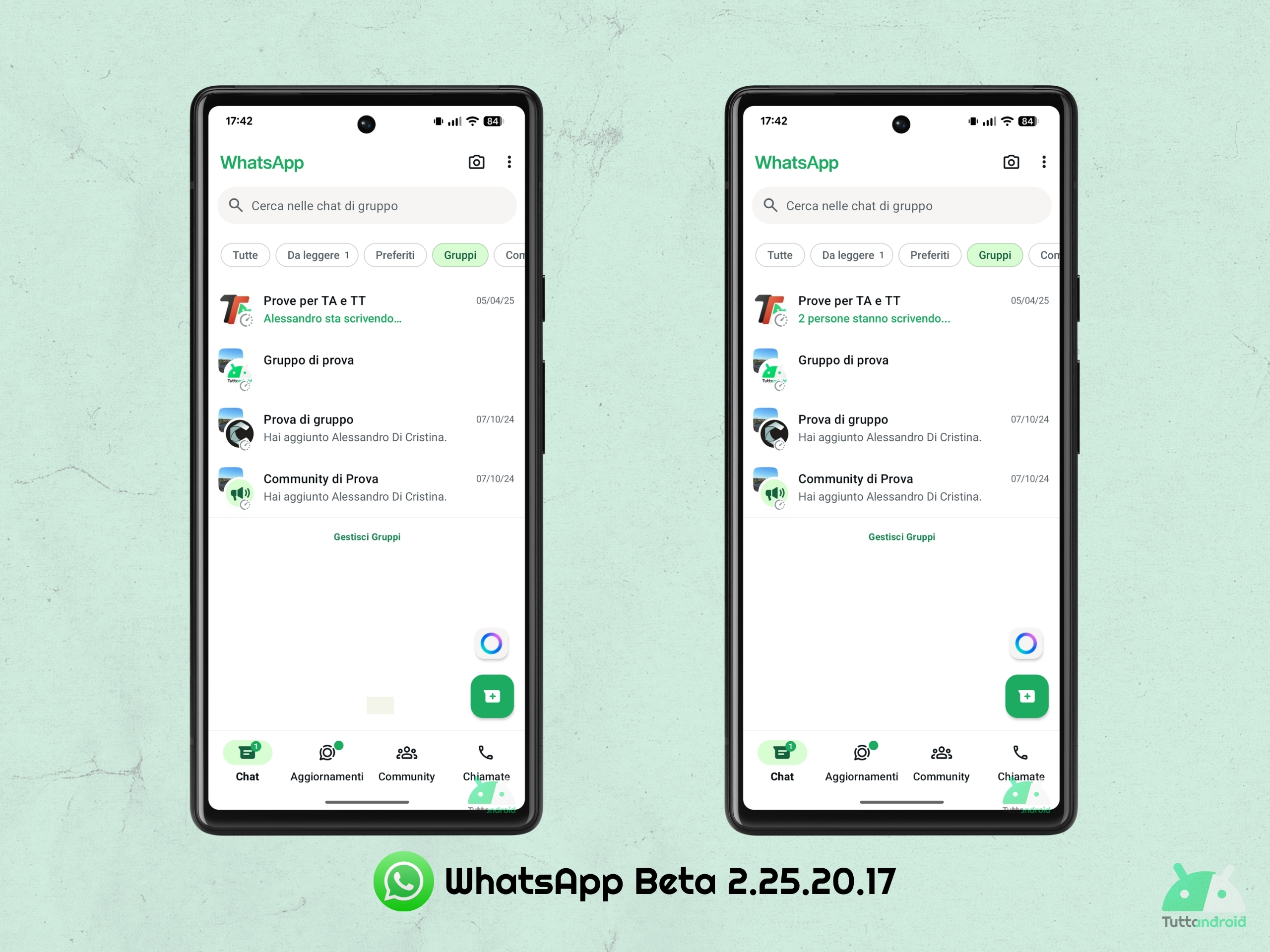 WhatsApp Beta v2.25.20.17 - Numero persone che scrivono