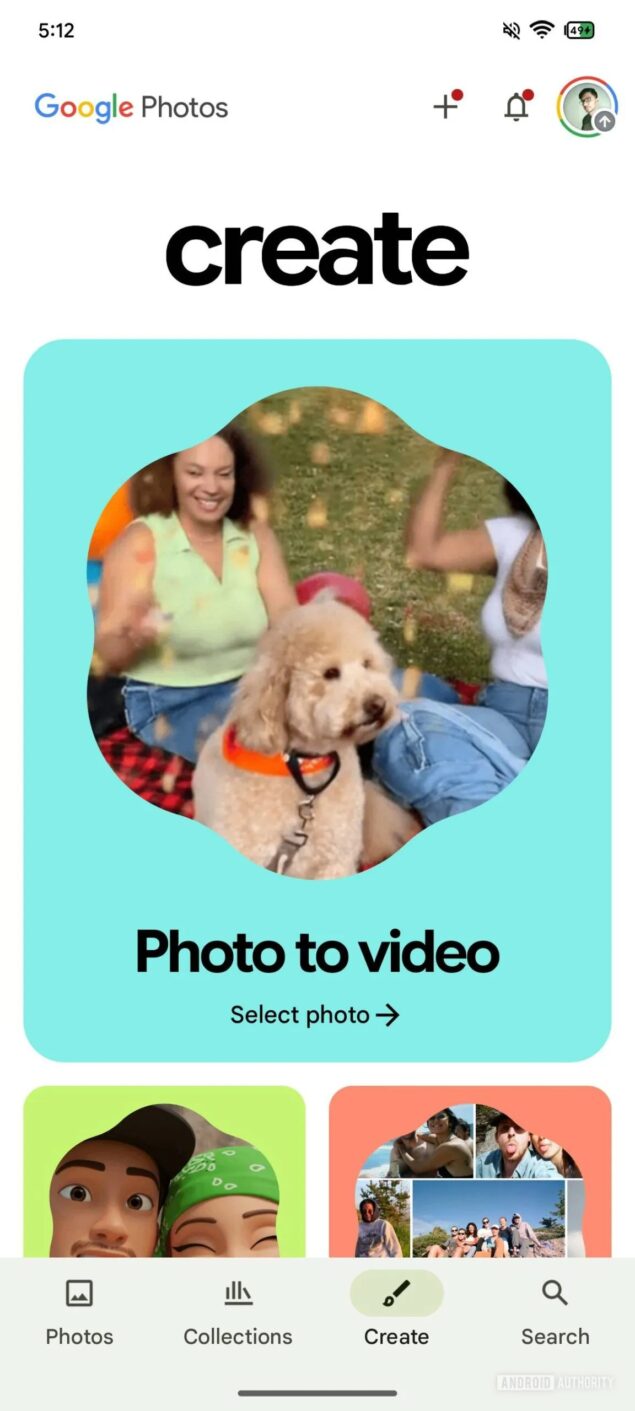 google foto scheda crea