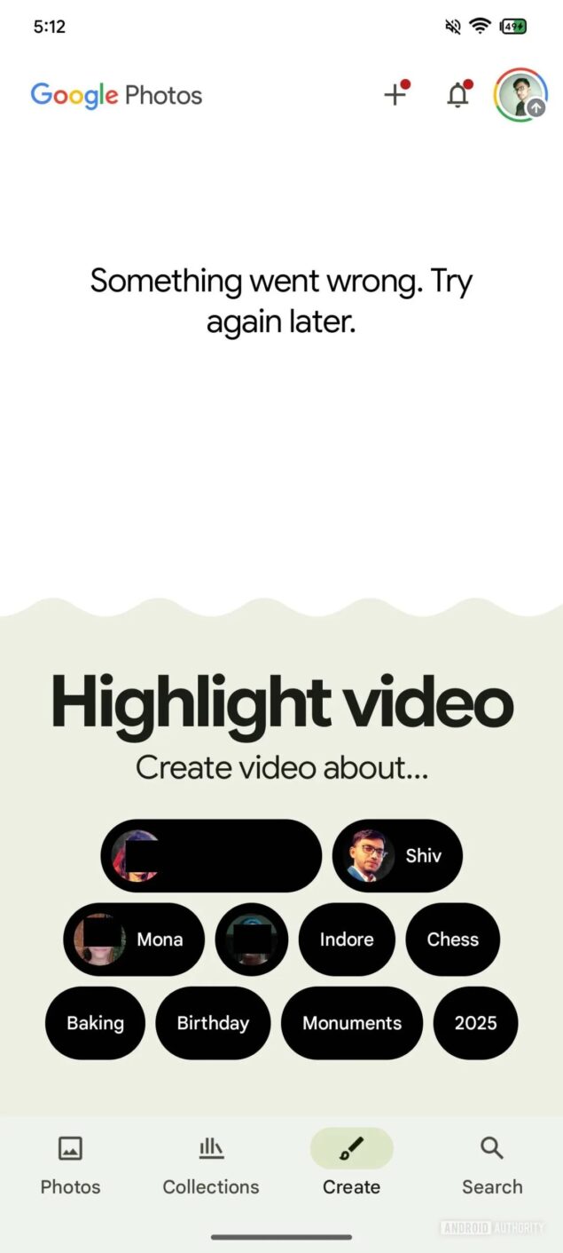 google foto scheda crea