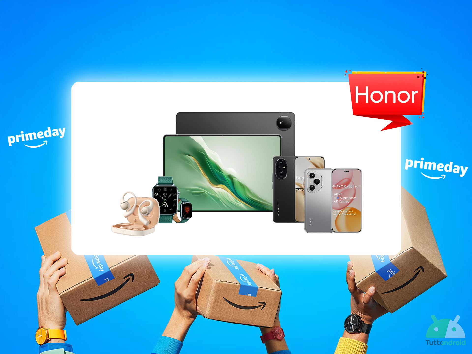 smartphone tablet smartwatch e cuffie honor sconta di tutto col prime day