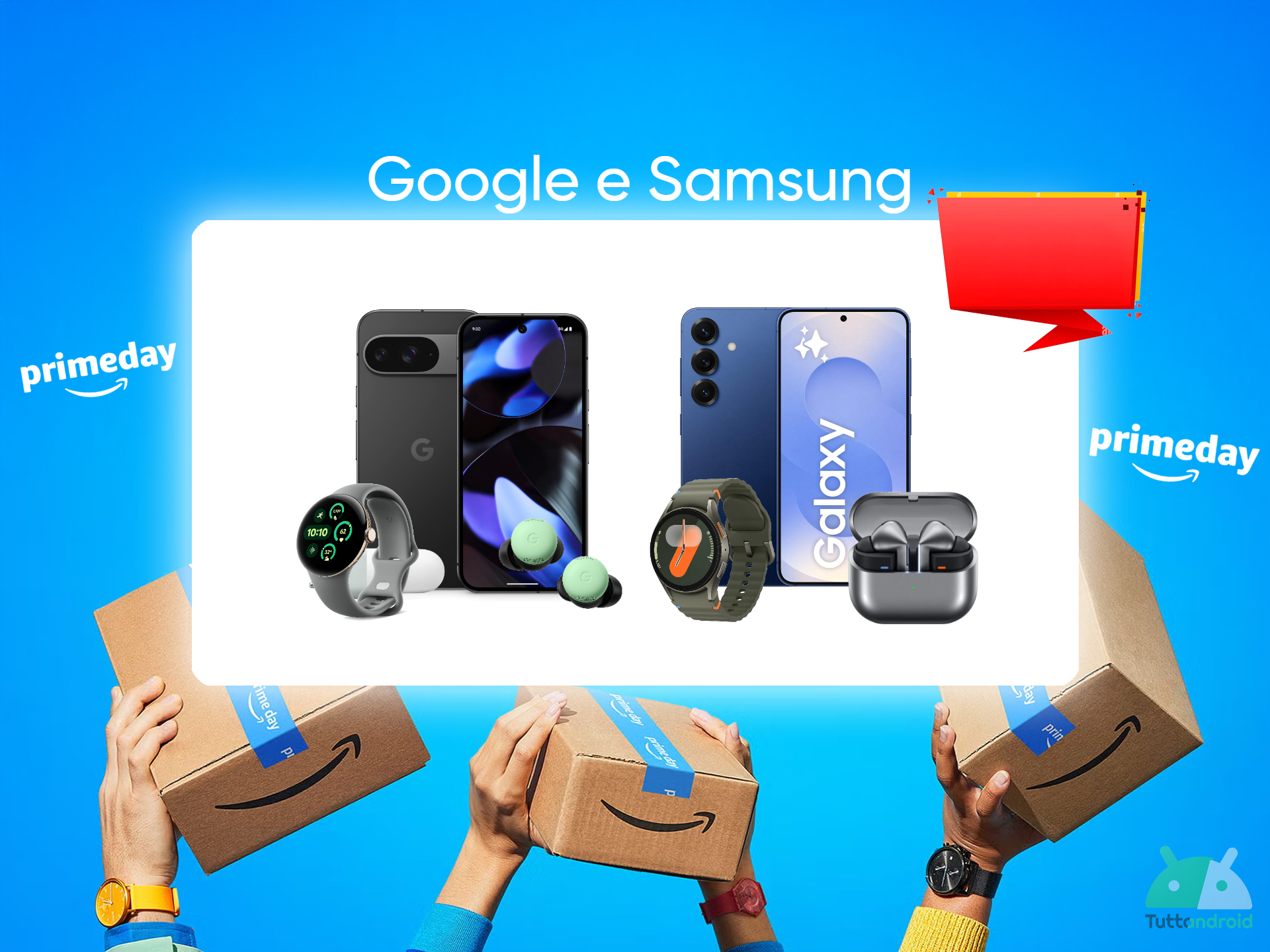 Fatevi un ecosistema Google o Samsung col Prime Day: smartphone, cuffie e smartwatch