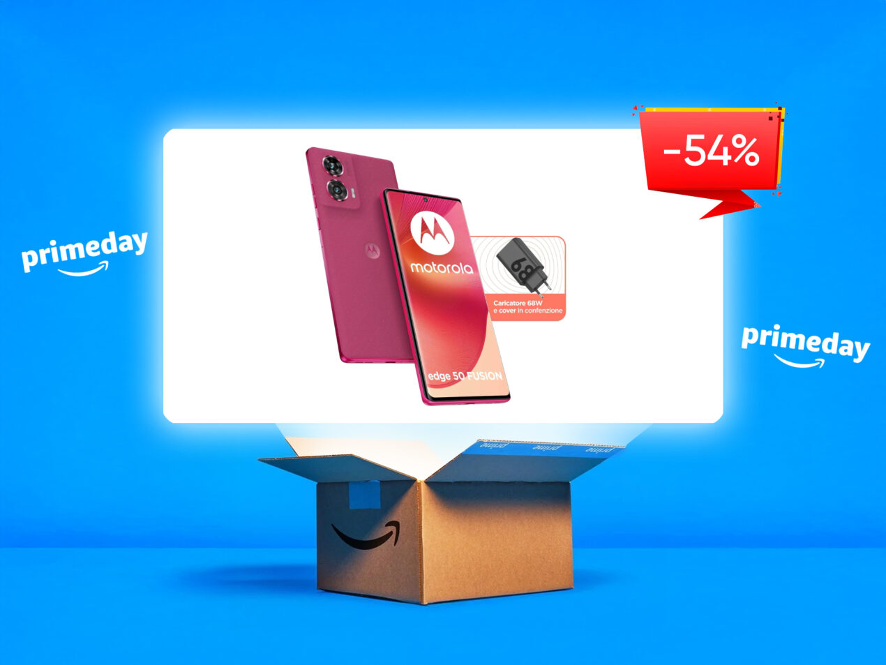 Motorola Edge 50 Fusion è in super offerta per il Prime Day: sconto del 53%