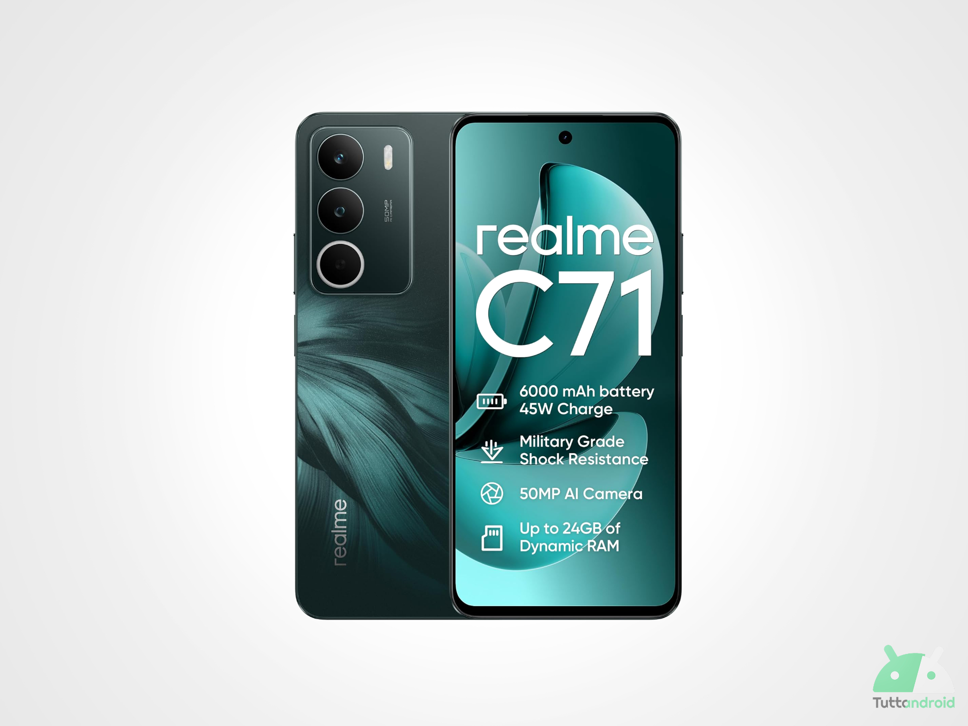 realme c71 gi224 scontatissimo android 16 batteria mostruosa e display a 120 hz