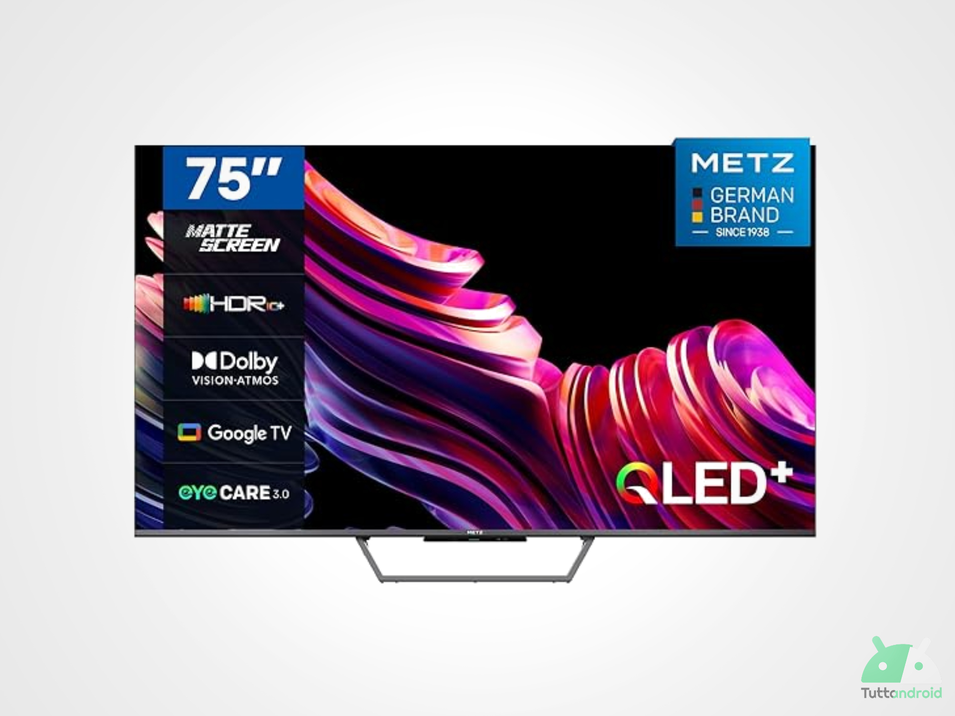 questa smart tv metz da 75 pollici con google tv 232 scontatissima oggi su amazon