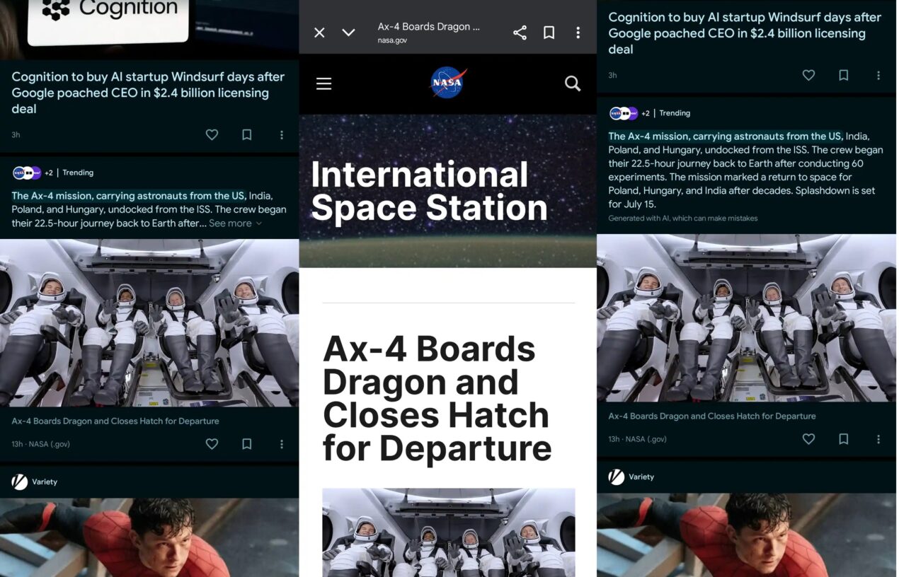 Google Discover sperimenta l'AI per riassumere gli articoli