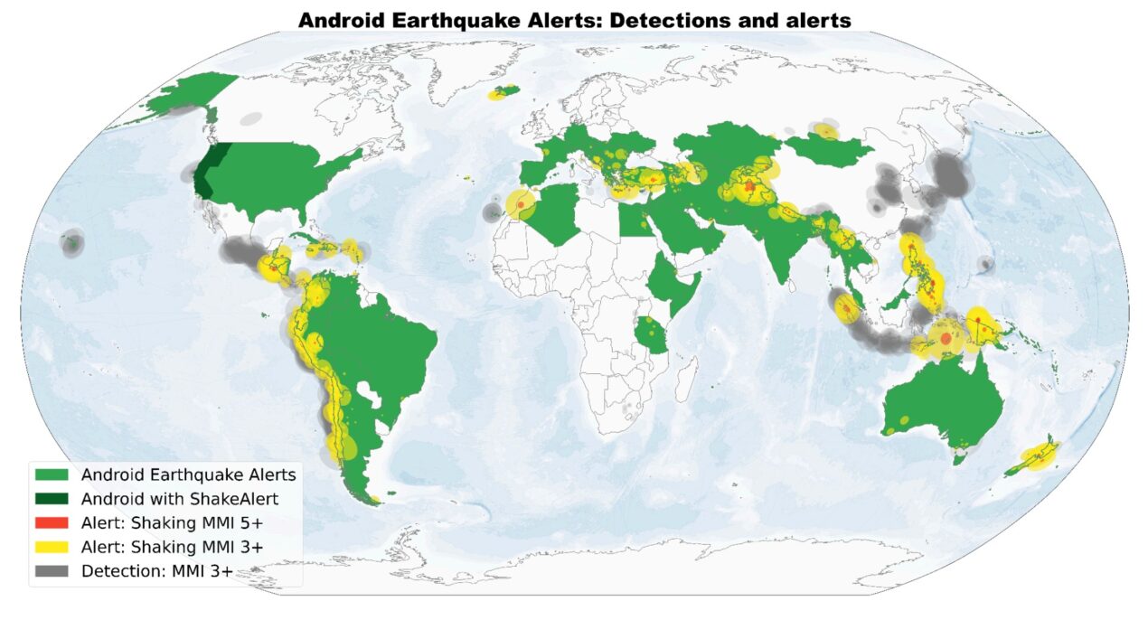 Google consentirà di condividere le allerte per i terremoti di Android