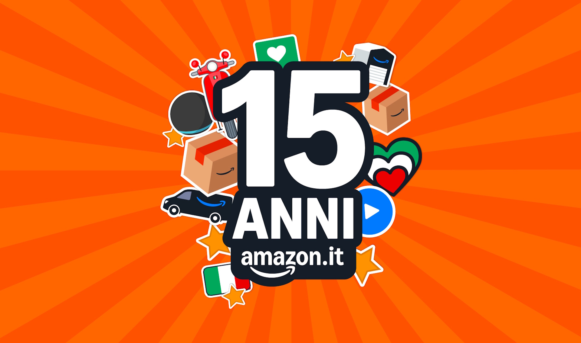 amazon 232 in italia da 15 anni 232 tempo di festeggiare con tre giorni di offerte e sorprese
