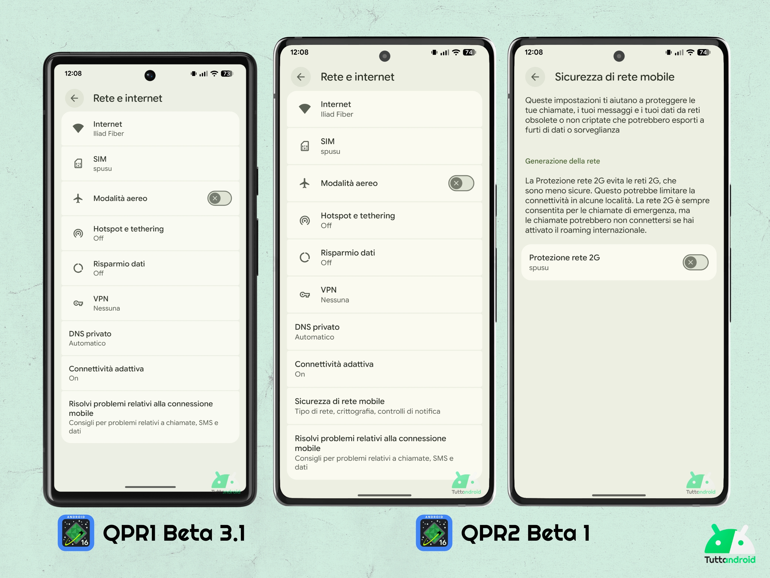 Android 16 QPR2 - Beta 1 - Impostazioni - Rete e internet