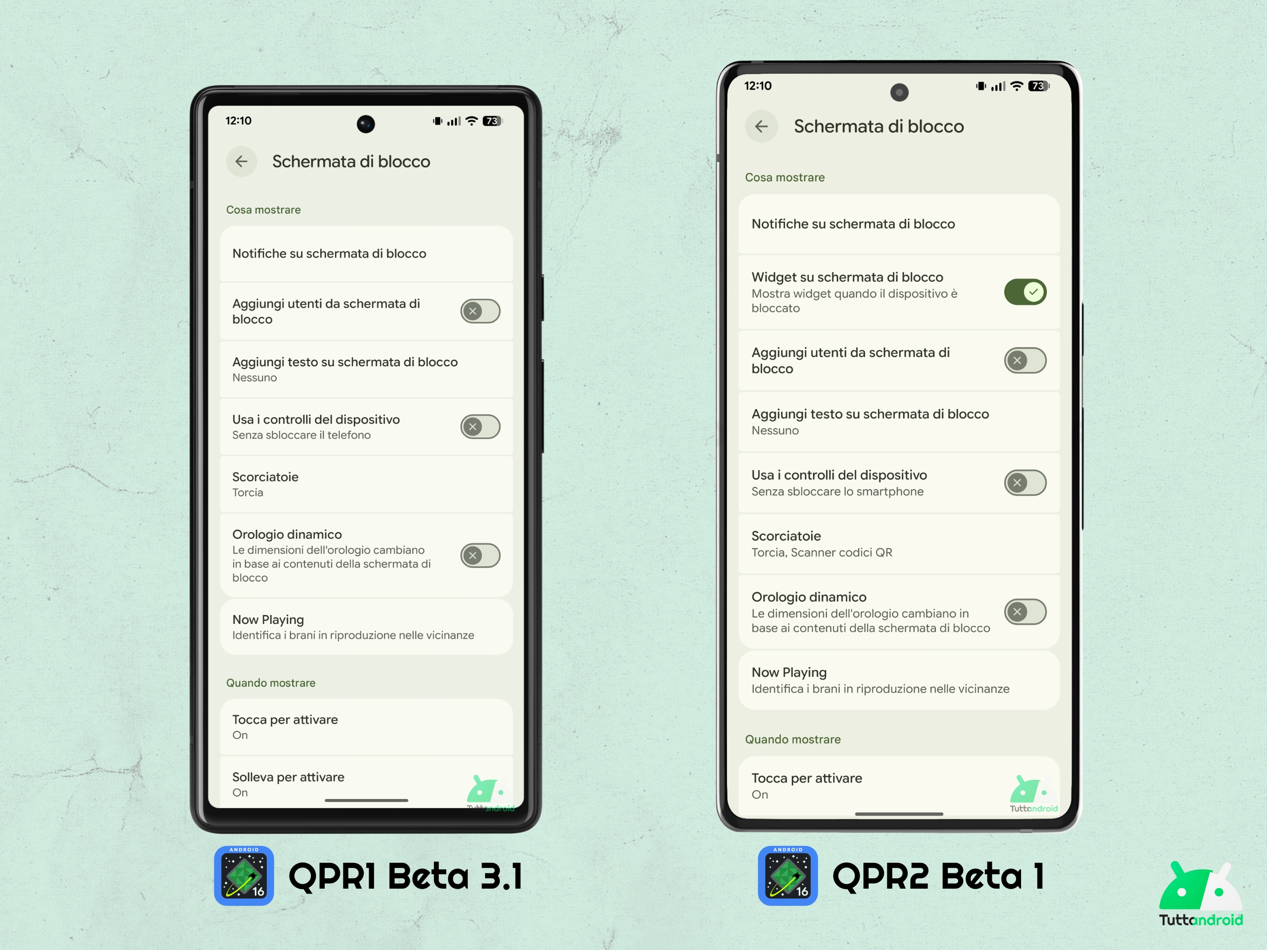 Android 16 QPR2 - Beta 1 - Widget schermata di blocco