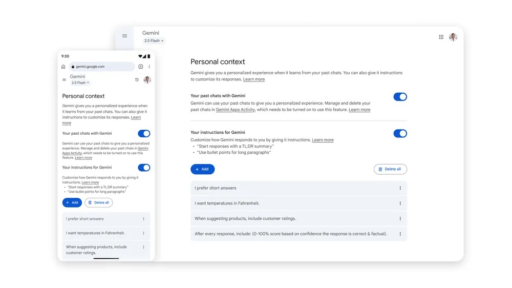 App Gemini - Contesto personale ufficiale