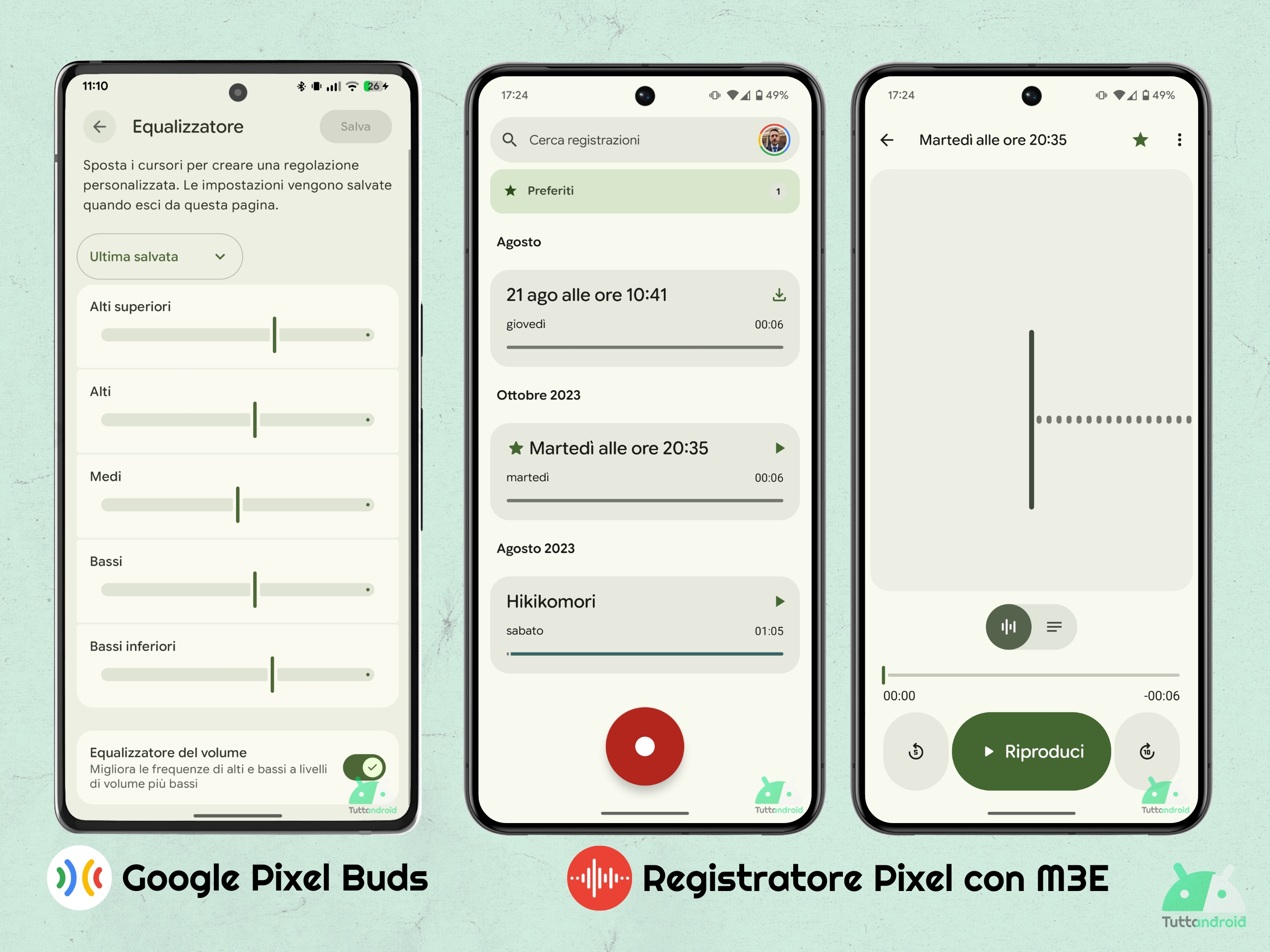 App agosto 2025 - Google Pixel Buds - Google Registratore Pixel