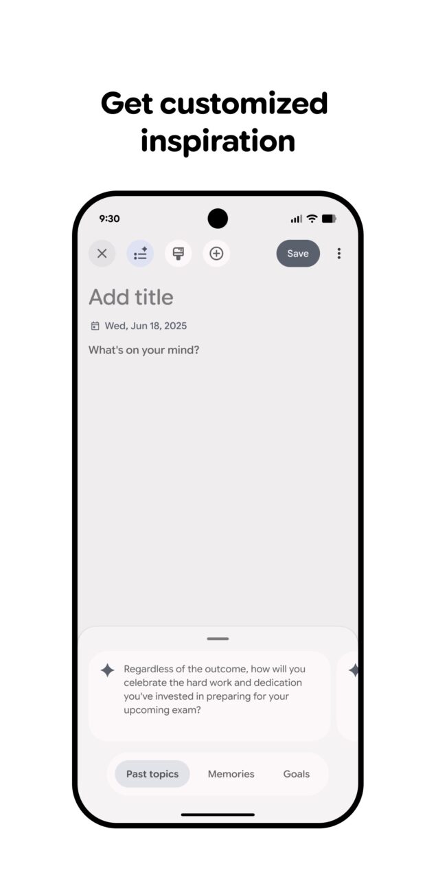 Nuova app Diario per i Google Pixel