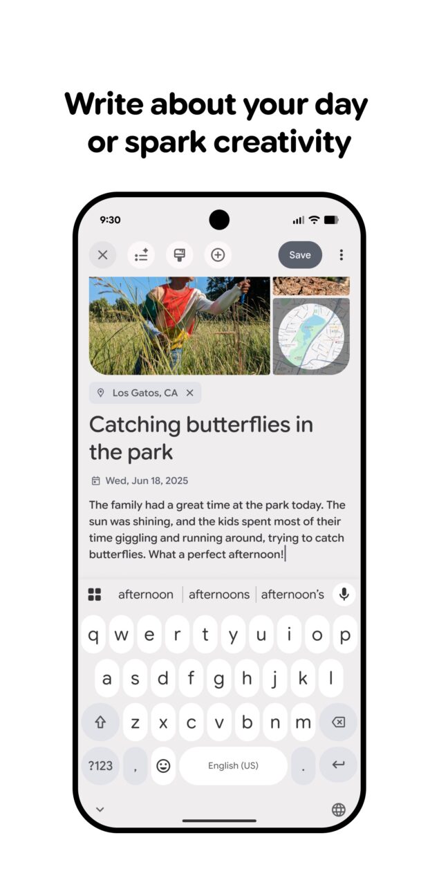 Nuova app Diario per i Google Pixel