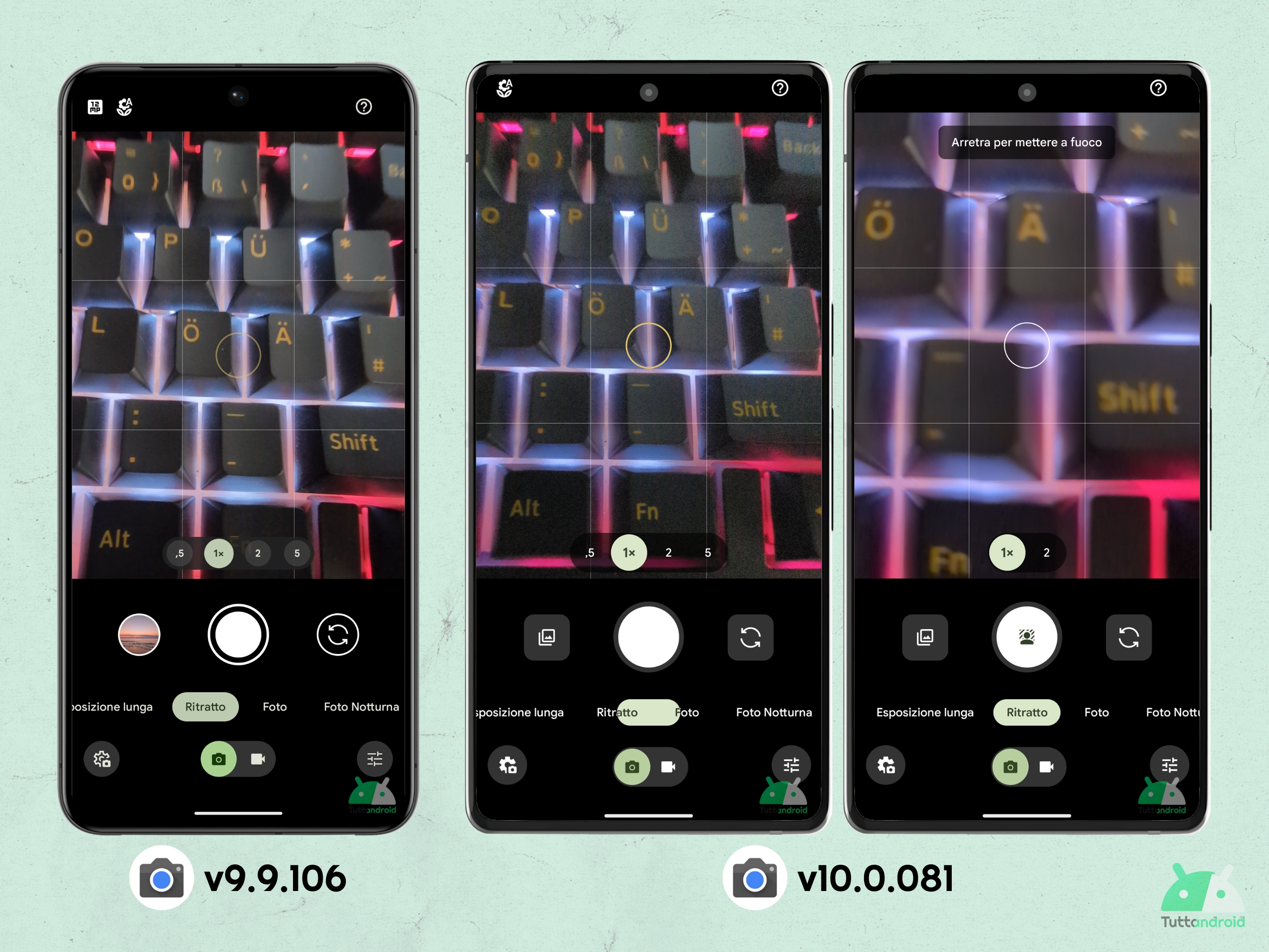 Fotocamera Pixel v10.0.081 - nuova UI