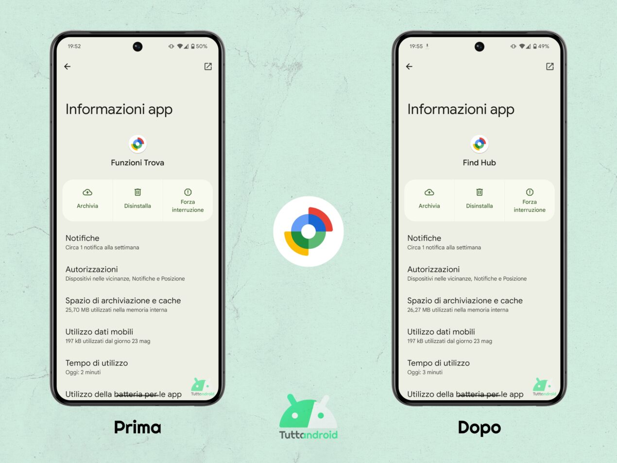 Google rimuove l'autenticazione biometrica da Find Hub su Android