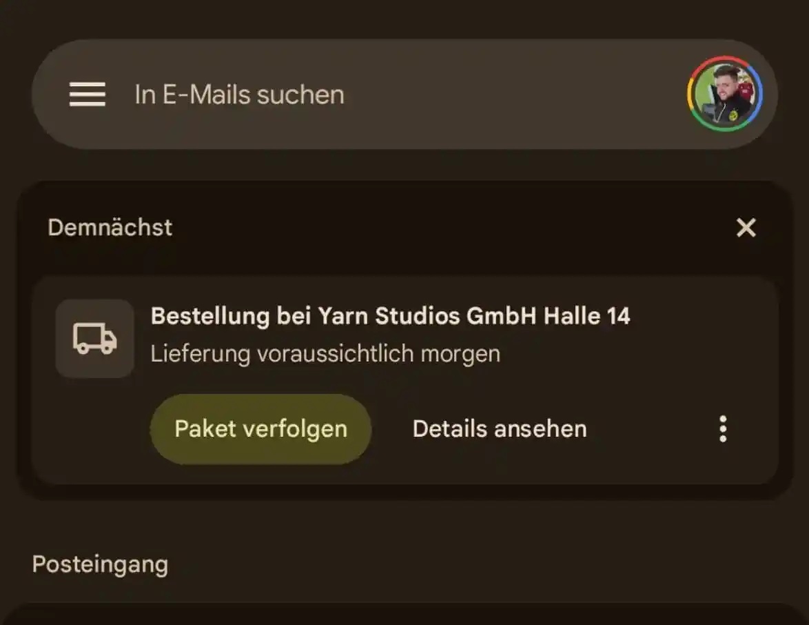 Gmail per Android - Monitoraggio spedizione smartdroid