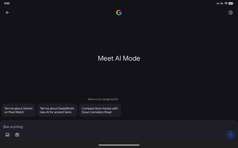 AI Mode sui tablet Android