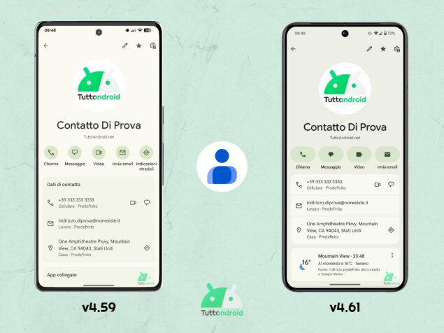 Google Contatti v4.61 - Material 3 Expressive - 04 Scheda contatto