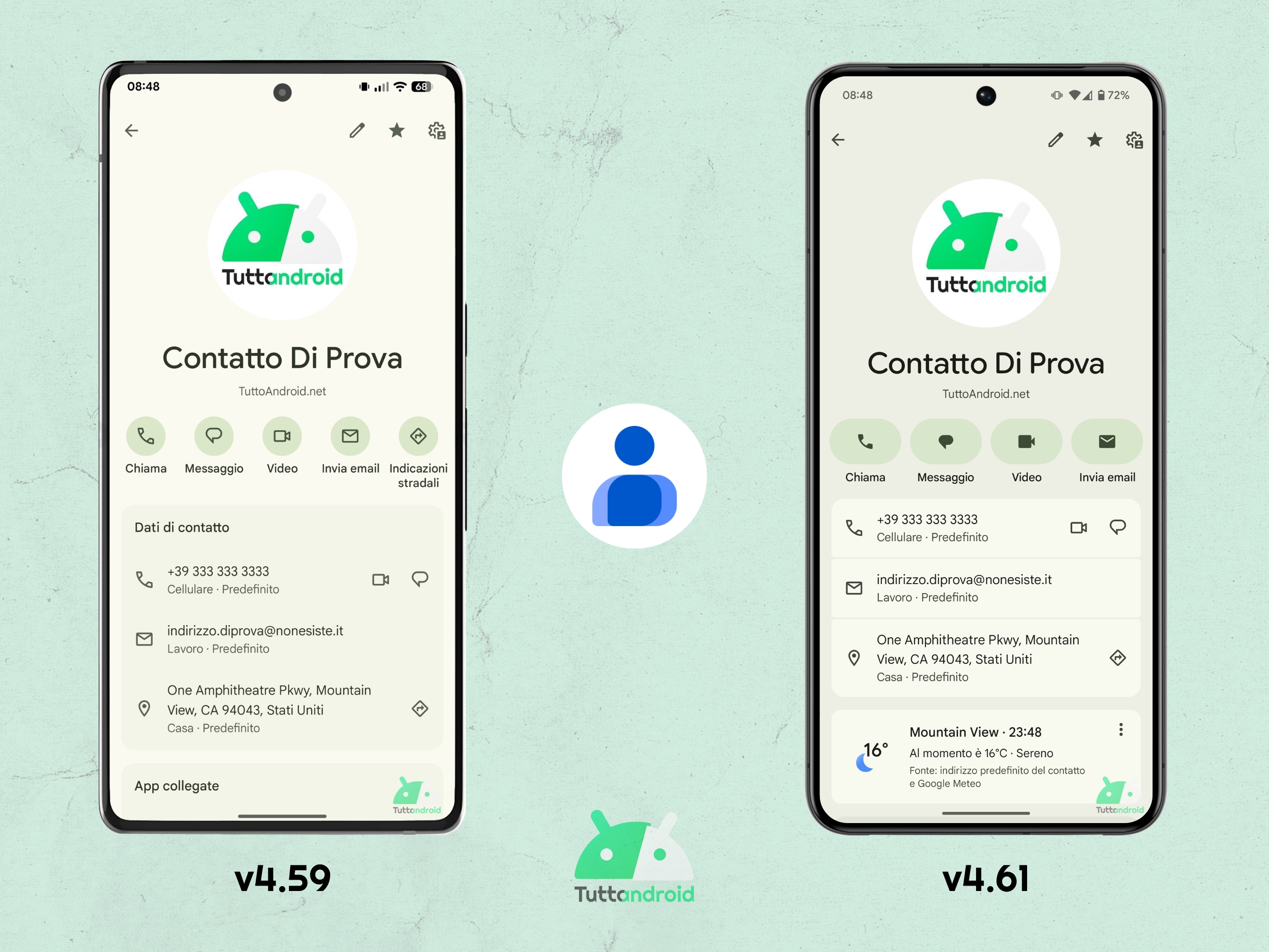 Google Contatti v4.61 - Material 3 Expressive - 04 Scheda contatto