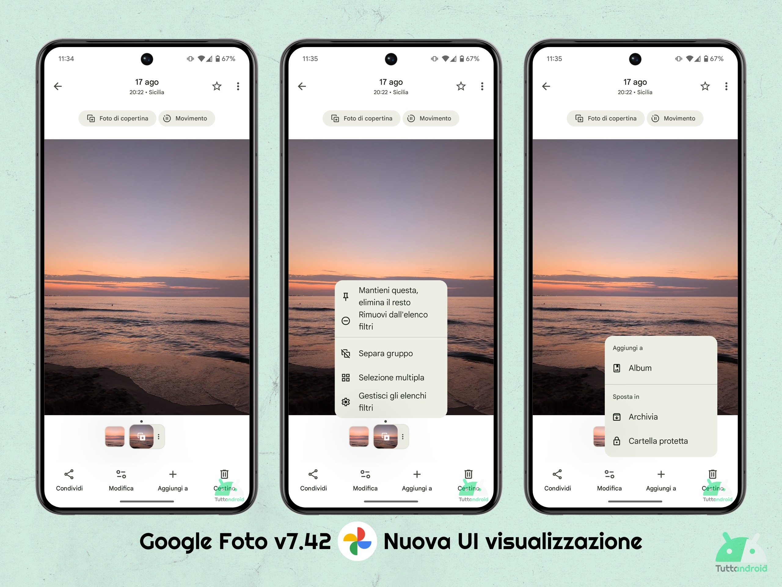 Google Foto v7.42 - Nuova UI visualizzatore immagini su Android