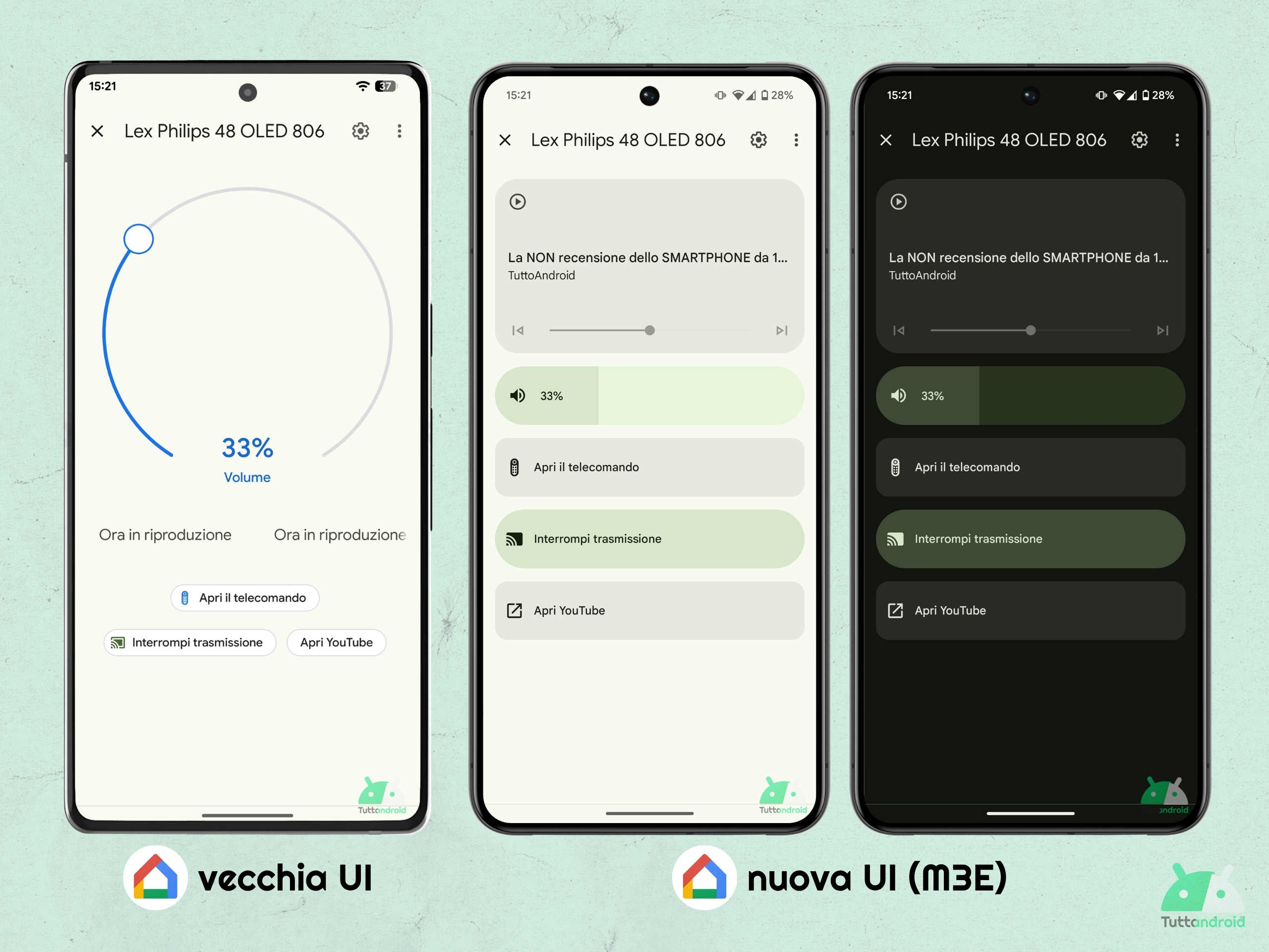 Google Home app v3.37 - Nuovi controlli media M3E