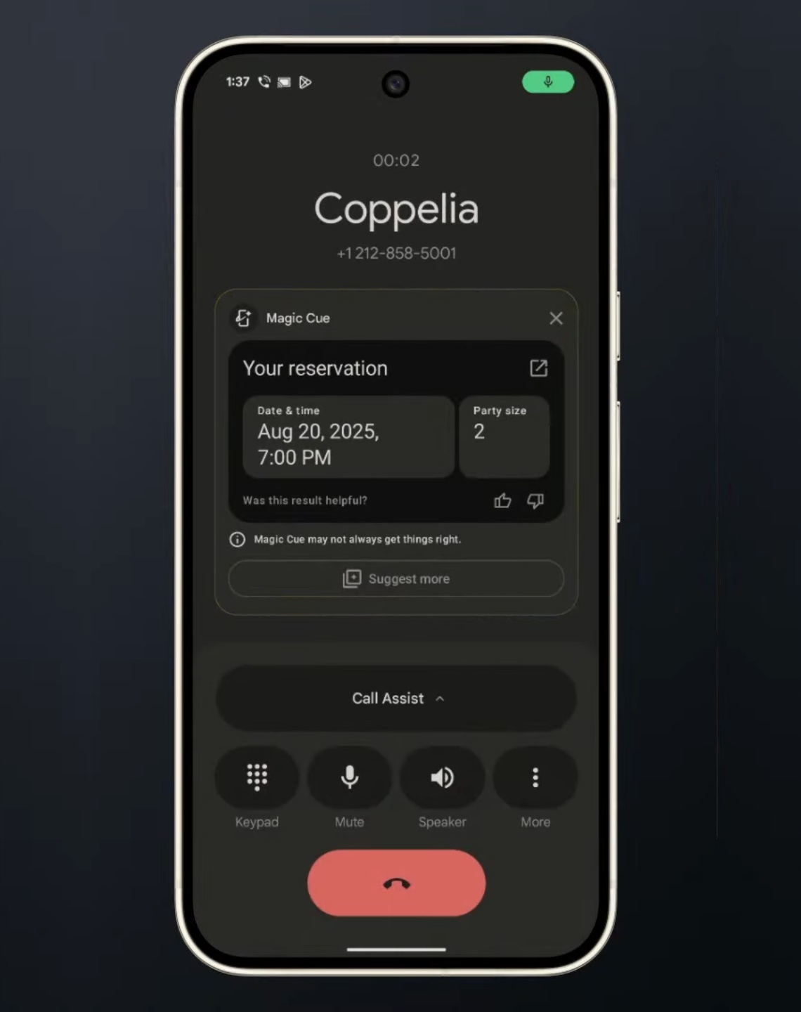 Google Pixel 10 - Google Telefono - Magic Cue
