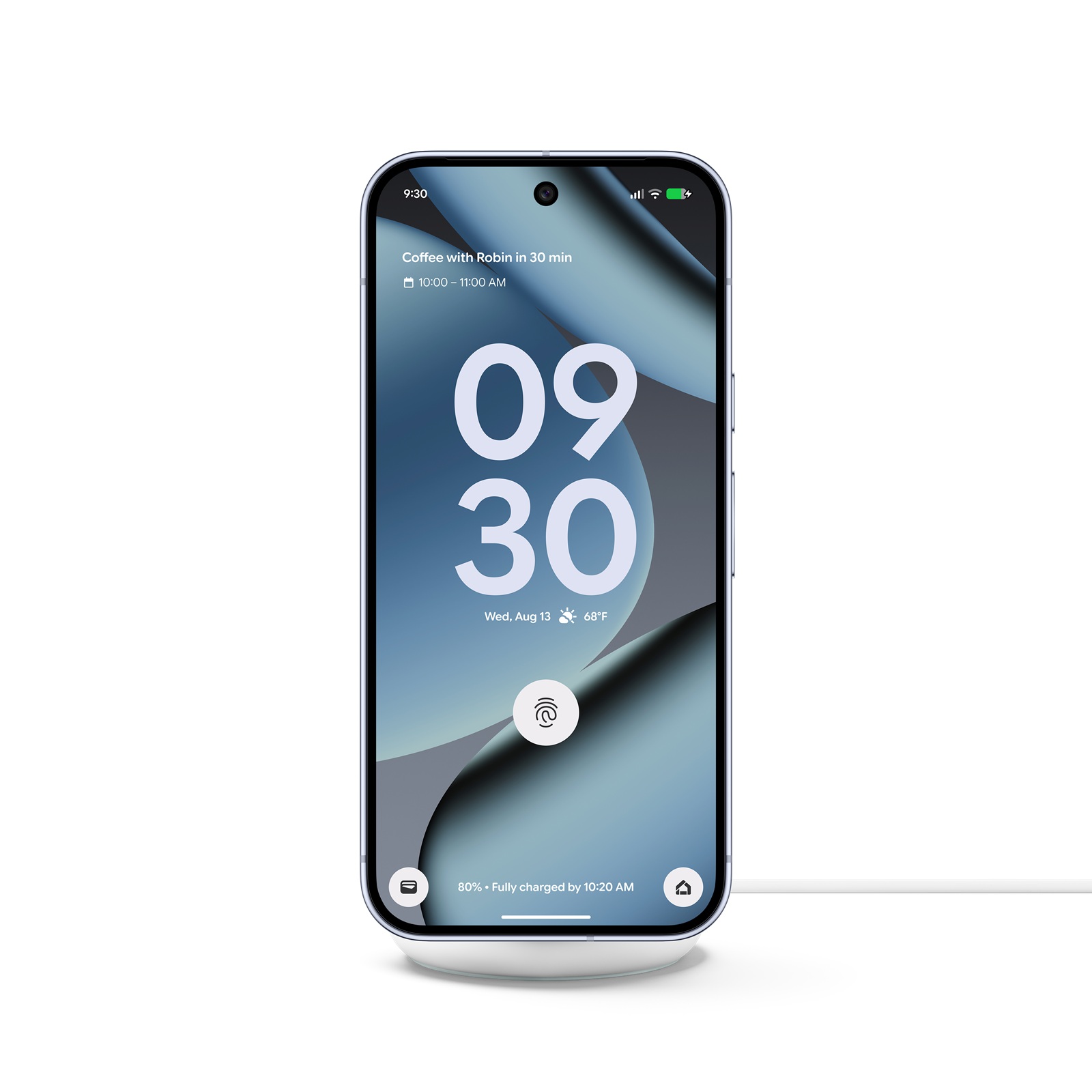 Google Pixel 10 Pro XL sul caricabatterie magnetico PixelSnap con supporto