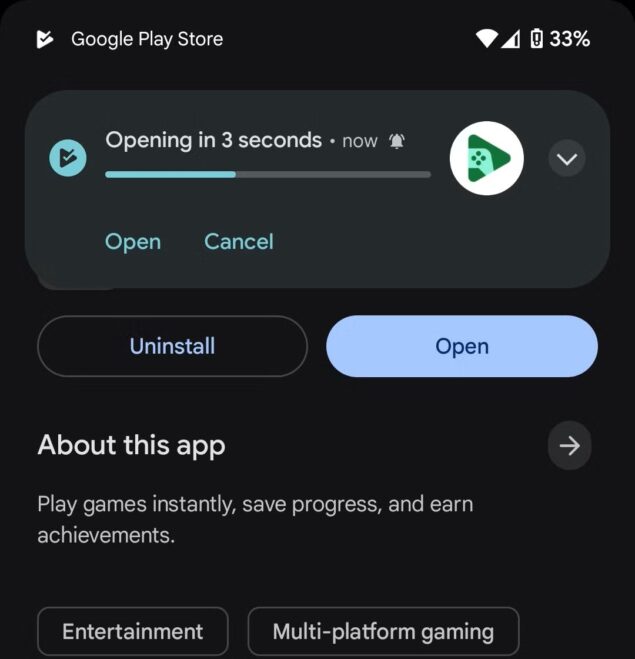 Google Play Store interruttore avvio app-3