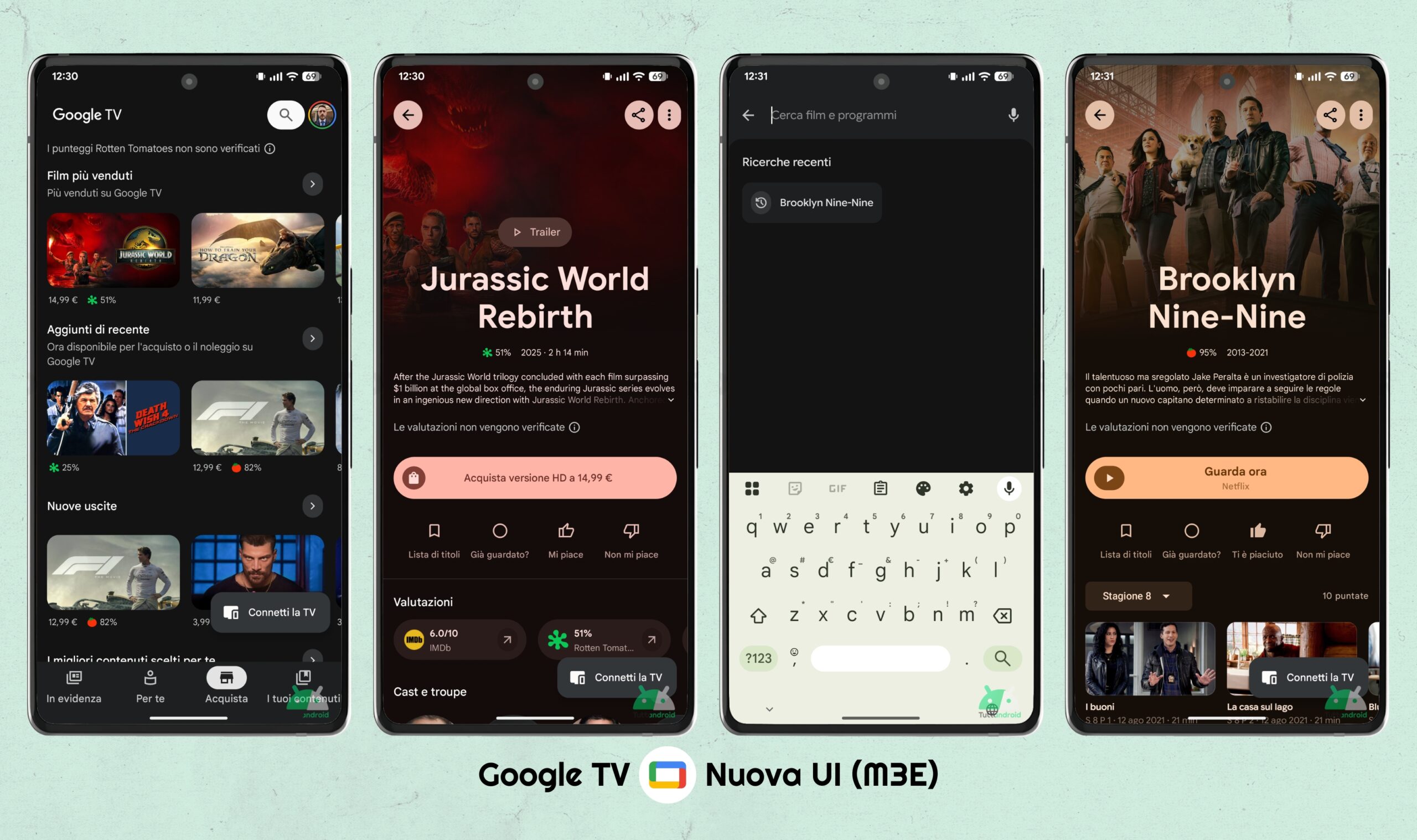 Google TV v4.39.3507 - UI M3E panoramica