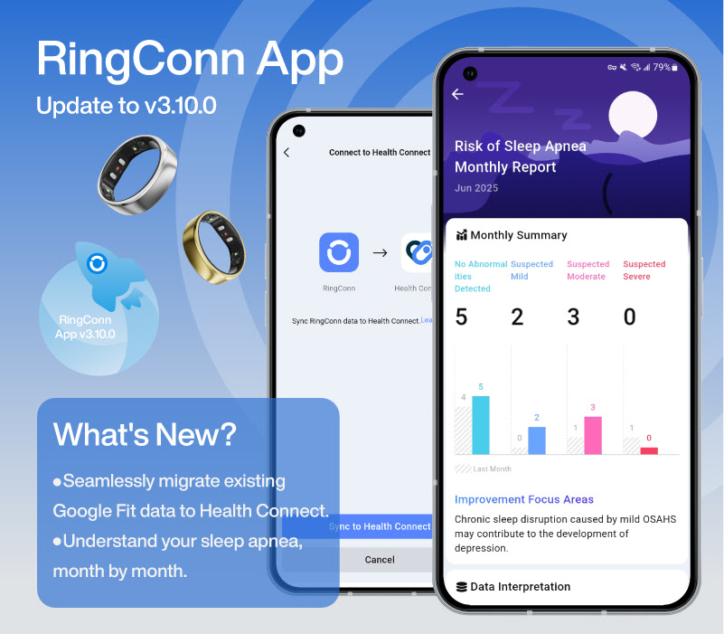 RingConn Smart Ring V3.10.0 - highlights