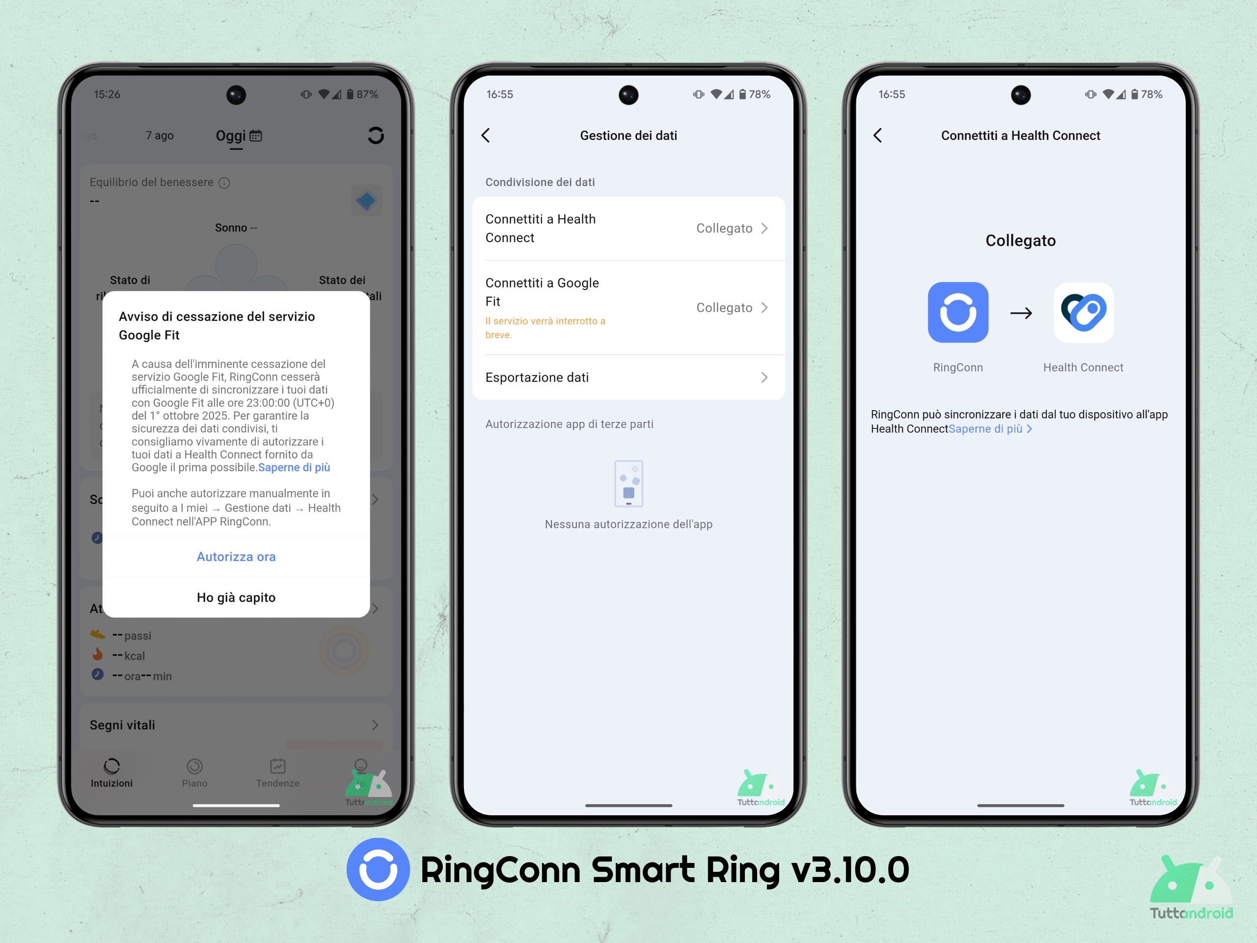 RingConn Smart Ring v3.10.0 - Novità 01 Connessione salute