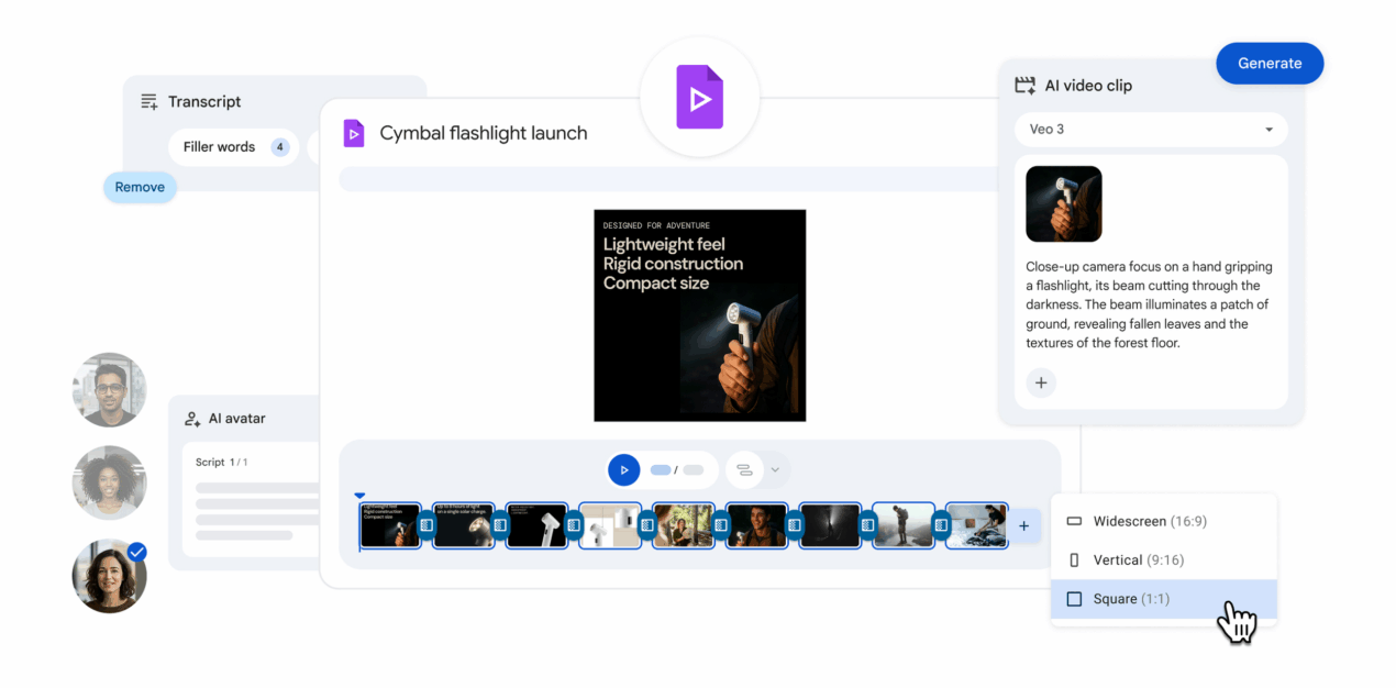 Google Vids spinge sull'IA: arrivano nuove funzioni per creare video in pochi clic