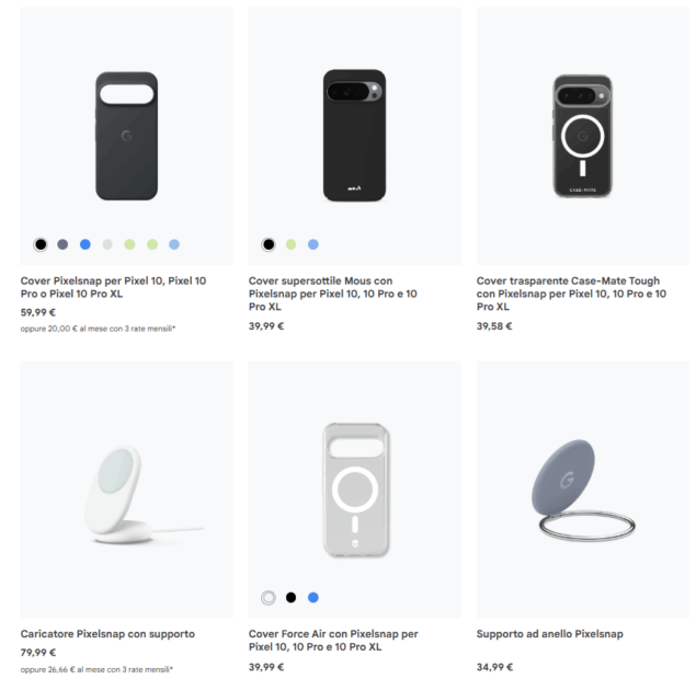 accessori Pixelsnap per i Google Pixel 10