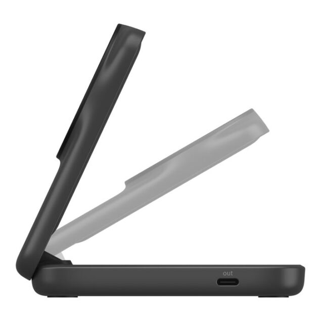 Caricabatteria wireless magnetico pieghevole 2 in 1 con Qi2 da 25 W Belkin