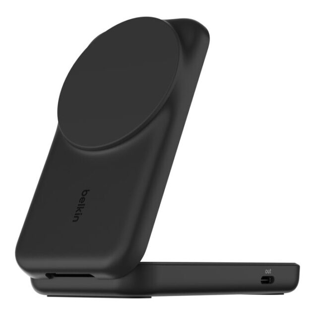 Caricabatteria wireless magnetico pieghevole 2 in 1 con Qi2 da 25 W Belkin