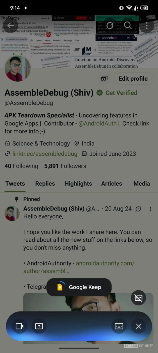 nuova interfaccia overlay Google Gemini Live