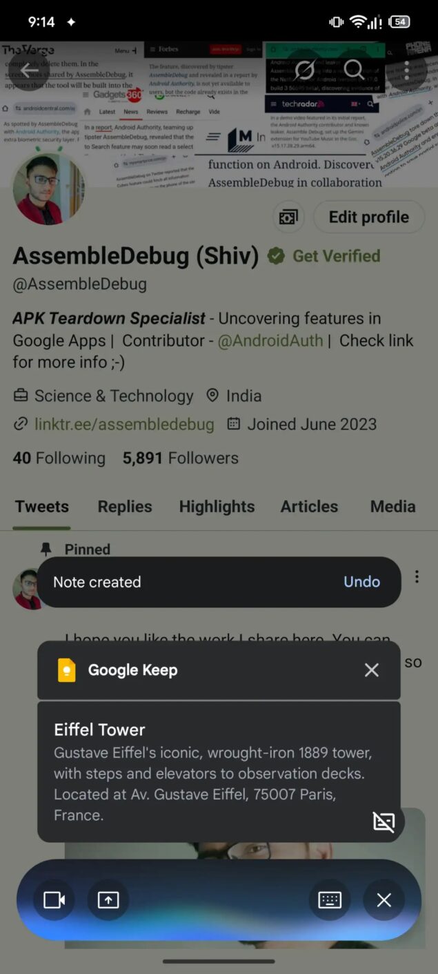 nuova interfaccia overlay Google Gemini Live