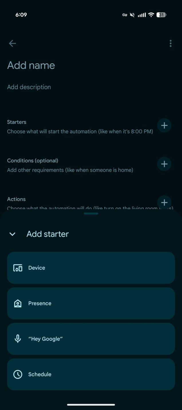 google home editor automazioni